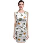 Rabbit, Lions And Nuts   Sleeveless Velvet Midi Dress