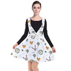 Plunge Pinafore Dress 