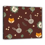 Rabbits, Owls And Cute Little Porcupines  Canvas 20  x 16  (Stretched)