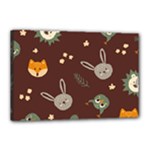 Rabbits, Owls And Cute Little Porcupines  Canvas 18  x 12  (Stretched)