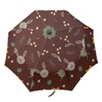 Rabbits, Owls And Cute Little Porcupines  Folding Umbrella