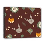 Rabbits, Owls And Cute Little Porcupines  Deluxe Canvas 20  x 16  (Stretched)