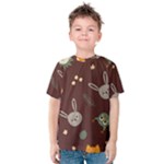 Rabbits, Owls And Cute Little Porcupines  Kids  Cotton Tee