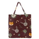 Rabbits, Owls And Cute Little Porcupines  Grocery Tote Bag