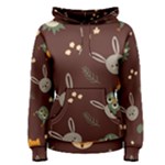 Rabbits, Owls And Cute Little Porcupines  Women s Pullover Hoodie