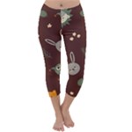 Rabbits, Owls And Cute Little Porcupines  Capri Winter Leggings 