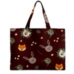 Rabbits, Owls And Cute Little Porcupines  Zipper Mini Tote Bag