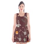 Rabbits, Owls And Cute Little Porcupines  Scoop Neck Skater Dress