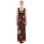 Rabbits, Owls And Cute Little Porcupines  Thigh Split Maxi Dress