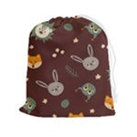 Rabbits, Owls And Cute Little Porcupines  Drawstring Pouch (2XL)