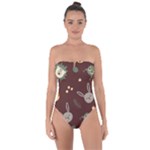 Rabbits, Owls And Cute Little Porcupines  Tie Back One Piece Swimsuit