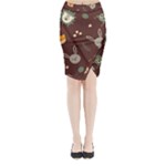 Rabbits, Owls And Cute Little Porcupines  Midi Wrap Pencil Skirt