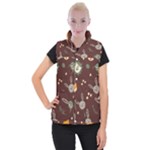 Rabbits, Owls And Cute Little Porcupines  Women s Button Up Vest