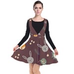 Rabbits, Owls And Cute Little Porcupines  Plunge Pinafore Dress