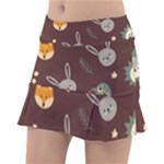 Rabbits, Owls And Cute Little Porcupines  Classic Tennis Skirt