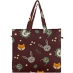 Rabbits, Owls And Cute Little Porcupines  Canvas Travel Bag