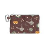 Rabbits, Owls And Cute Little Porcupines  Canvas Cosmetic Bag (Small)