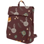 Rabbits, Owls And Cute Little Porcupines  Flap Top Backpack