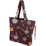 Rabbits, Owls And Cute Little Porcupines  Drawstring Tote Bag