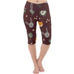 Rabbits, Owls And Cute Little Porcupines  Lightweight Velour Cropped Yoga Leggings