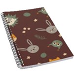 Rabbits, Owls And Cute Little Porcupines  5.5  x 8.5  Notebook