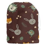 Rabbits, Owls And Cute Little Porcupines  Drawstring Pouch (3XL)