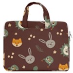 Rabbits, Owls And Cute Little Porcupines  MacBook Pro 16  Double Pocket Laptop Bag 