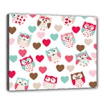 Lovely Owls Canvas 20  x 16  (Stretched)