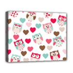 Lovely Owls Deluxe Canvas 20  x 16  (Stretched)