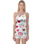 Lovely Owls One Piece Boyleg Swimsuit