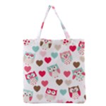 Lovely Owls Grocery Tote Bag