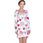 Lovely Owls Long Sleeve Nightdress