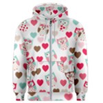 Lovely Owls Men s Zipper Hoodie