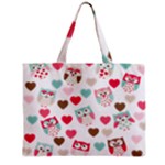 Lovely Owls Zipper Mini Tote Bag