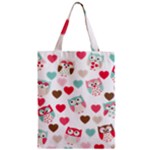 Lovely Owls Zipper Classic Tote Bag