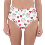 Lovely Owls Reversible High-Waist Bikini Bottoms