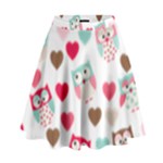 Lovely Owls High Waist Skirt