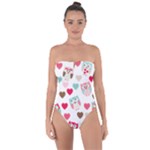 Lovely Owls Tie Back One Piece Swimsuit