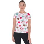 Lovely Owls Short Sleeve Sports Top 