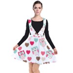 Lovely Owls Plunge Pinafore Dress