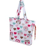 Lovely Owls Drawstring Tote Bag