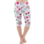 Lovely Owls Lightweight Velour Cropped Yoga Leggings