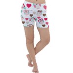 Lovely Owls Lightweight Velour Yoga Shorts