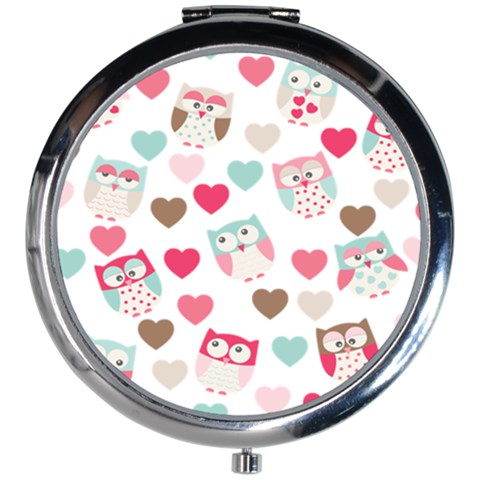 Lovely Owls Mini Round Mirror from ArtsNow.com