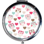 Lovely Owls Mini Round Mirror