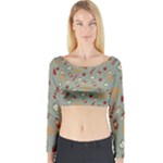 Wild Forest Friends  Long Sleeve Crop Top