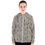 Wild Forest Friends  Women s Zipper Hoodie