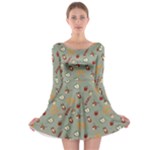 Wild Forest Friends  Long Sleeve Skater Dress