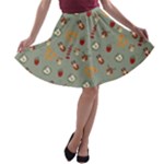 Wild Forest Friends  A-line Skater Skirt