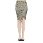 Wild Forest Friends  Midi Wrap Pencil Skirt